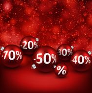 Sale background with christmas balls N19