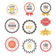 Premium quality best choice labels set isolated