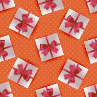 Seamless pattern composed of gift boxes with bow N4