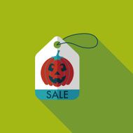 Halloween SALE flat icon with long shadow eps10 N53