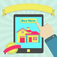 Buy house online through tablet