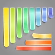 Color satin decorative advertising ribbons set
