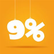 Percentage hanging label N9