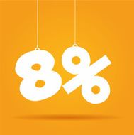 Percentage hanging label N10