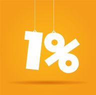 Percentage hanging label N13