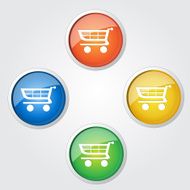 Shopping Circular Vector Colorful Web Icon Set Button N2
