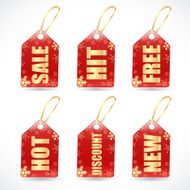Christmas sale stickers and tags with discounts N2