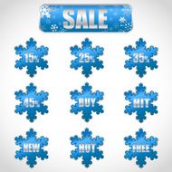 Christmas sale stickers and tags with discounts N4