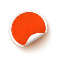 Orange watercolor blank sticker