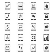 Mobile banking icons set N5