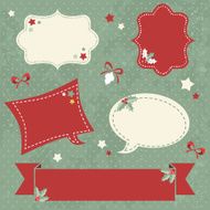 Christmas sale stickers and tags for text discounts