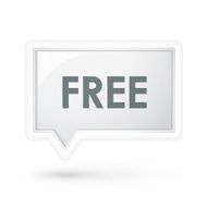 free word on a speech bubble