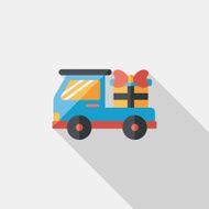 shopping cart flat icon with long shadow N45