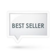 best seller words icon on a speech bubble