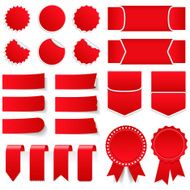 Red Price Tags and Stickers