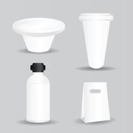 Package white blank for text vector