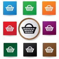 Basket sign vector N5