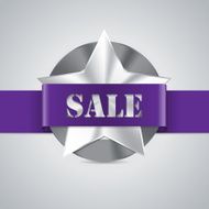 Star shaped metallic sale badge