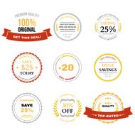 Set of Sale labels badges and design elements N2