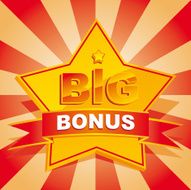 golden star badge with ribbon on abstract background