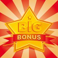 golden star badge with ribbon on abstract background N2
