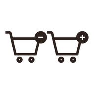 Shopping cart icon set N8