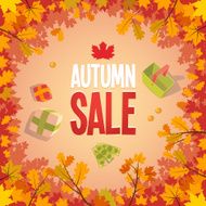Autumn sale advertising poster