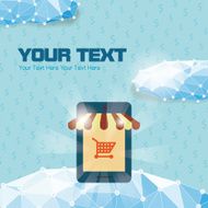 Online shopping eshop With Smartphone