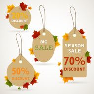 Vector Autumn Sale Tags N2