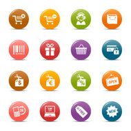 Colored dots - Shopping icons