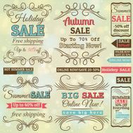 Set of special sale offer labels and banners vector N5