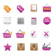 Purple Shopping Icons