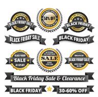 Black Friday Golden Badge Set