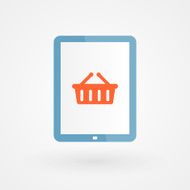 Tablet and shopping basket