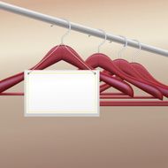 Wooden hangers with label