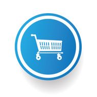 Shopping cart symbol vector