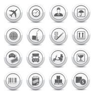 Logistics buttons on white background