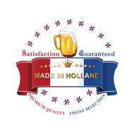 Dutch Beer label with flag the of Holland