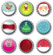 Christmas bottle caps buttons