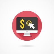 Vector Computer Display Internet Business Icon
