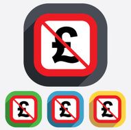 No Pound sign icon GBP currency symbol N3