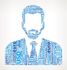 man on Business and Finance Word Cloud N4