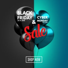 Black Friday and Cyber Monday Sale concept background