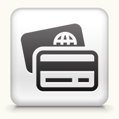 Square Button with Credit & Debit Cards