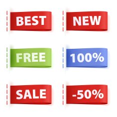 Set of sew in labels with different messages N2