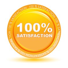 100 satisfaction tag