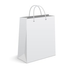 Vector empty shopping bag on white background N2