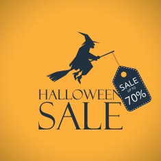 Halloween sale background Seasonal clearance poster Discounts banner template N3