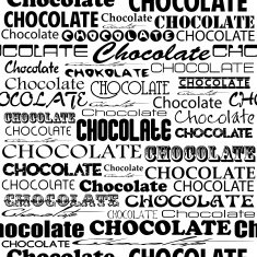 Seamless chocolate pattern with word of different N12