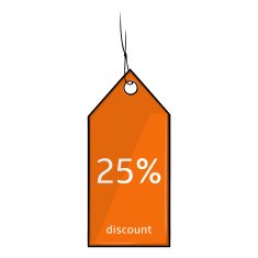 Vector Single Cartoon Discount Tag N8